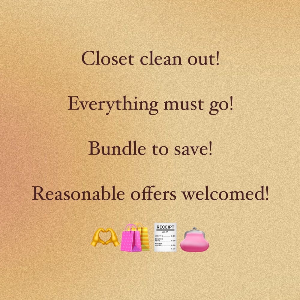 Closet clean out!